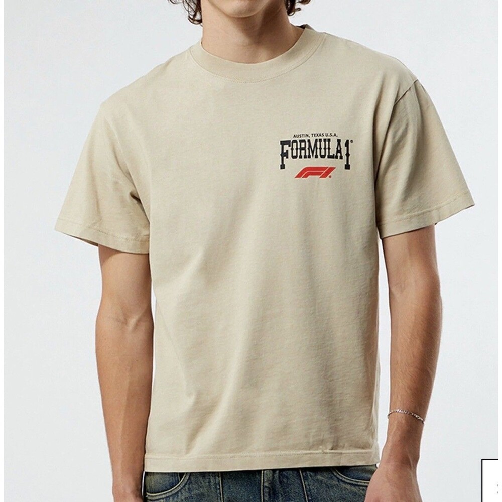 Formula 1 Austin Travis County 2024 Graphic Tee PacSun Beige Racing F1 Medium